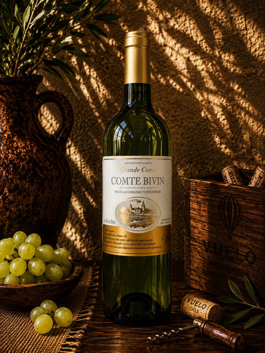 Vinho Branco Seco Comte Bivin Grande Cuvée 2022 - França - 750ml