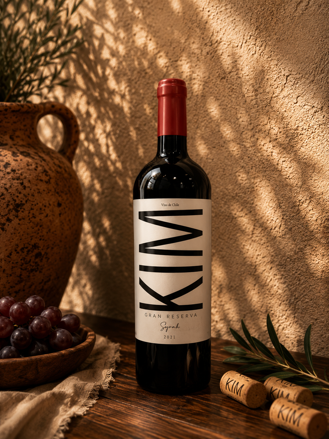 KIM Gran Reserva Syrah 2021 – Vinho Tinto Seco Chileno 750ml