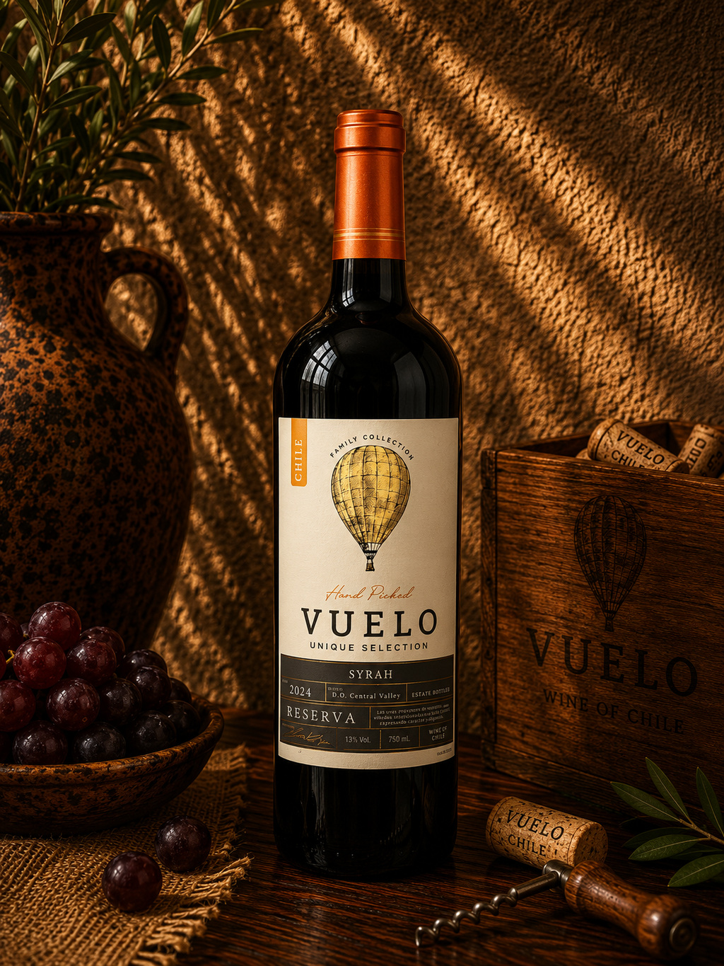 Vuelo Reserva Syrah 2024 – Vinho Tinto Seco Chileno 750ml