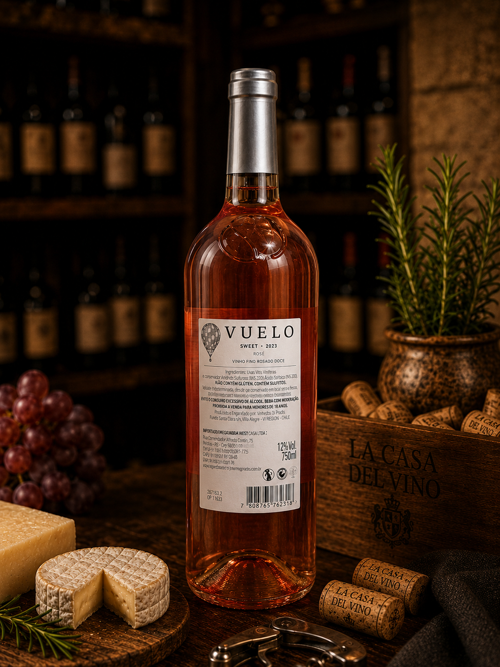 Vinho Rosé Doce Vuelo Sweet Rosé 2023 - Chile - 750ml