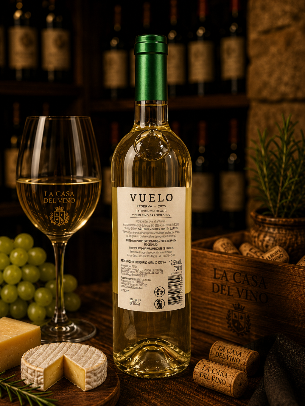 Vuelo Reservado Sauvignon Blanc 2025 – Vinho Fino Branco Seco 750ml | Chile
