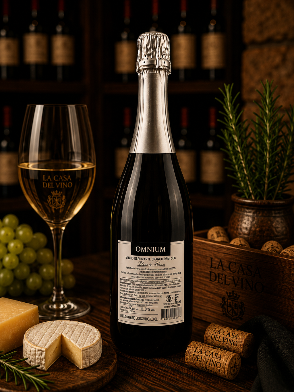 Espumante Omnium Viniterra Demi Sec Branco 750ml