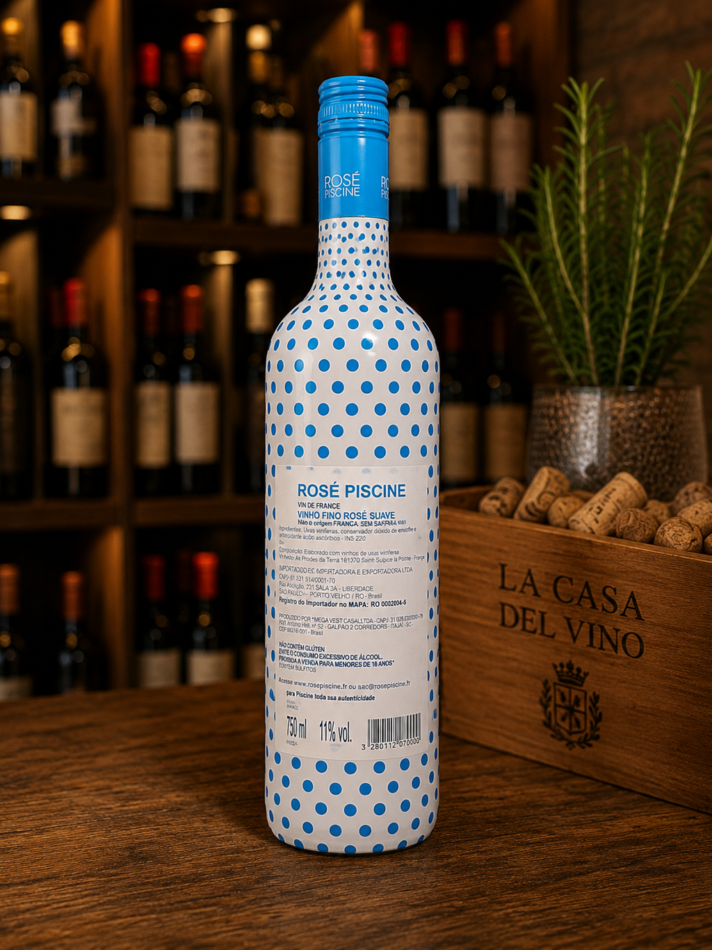 Rosé Piscine Vino Rosé Suave Francês 750ml