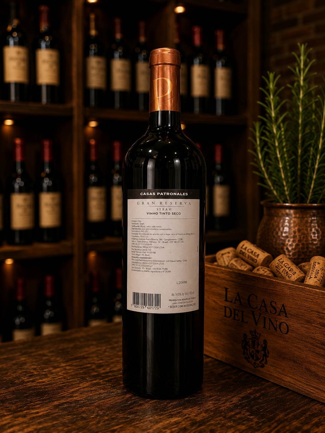 Vinho Chileno Casas Patronales Gran Reserva Syrah 2020 - 750ml