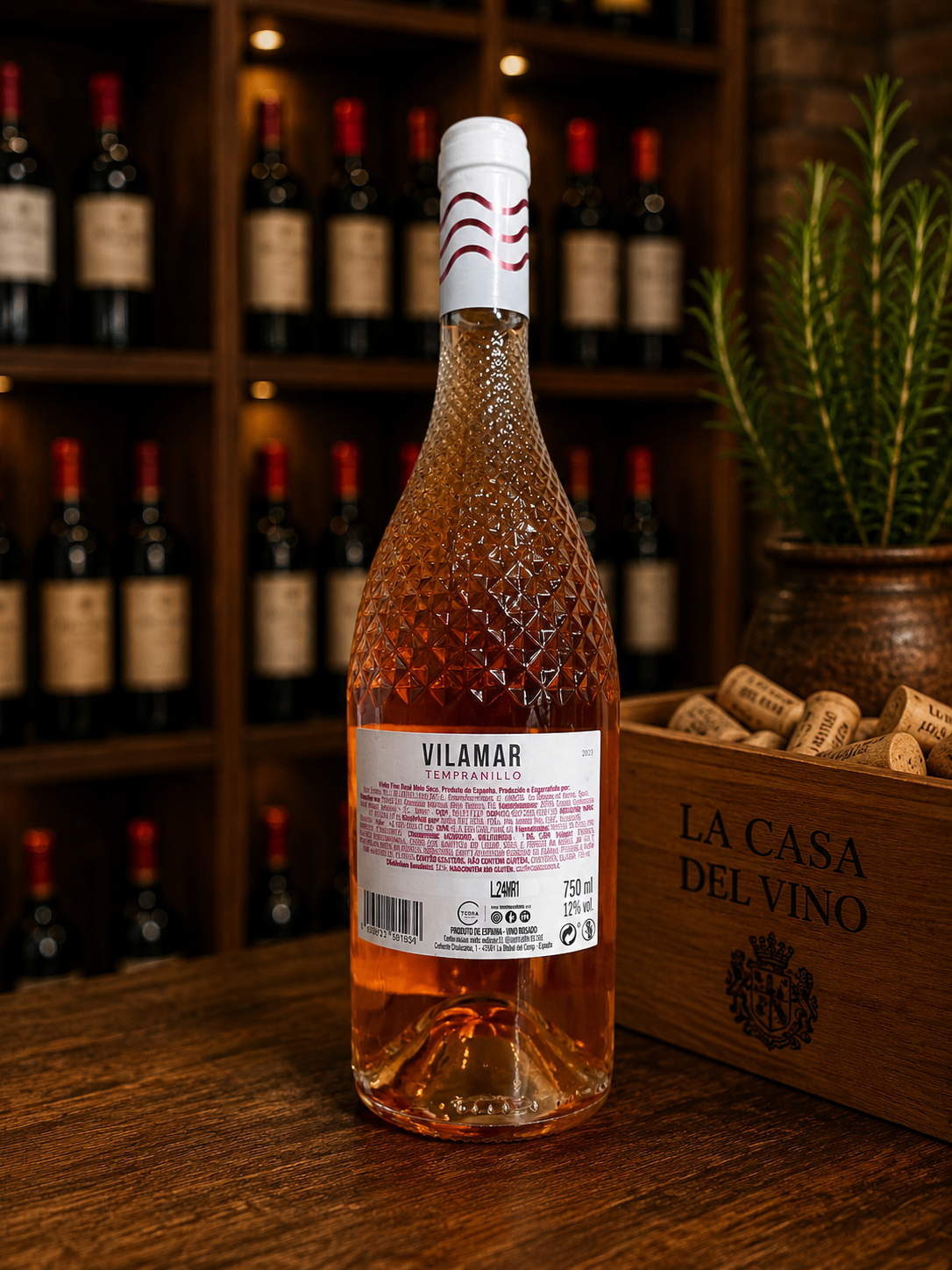Vinho Rosé Vilamar Tempranillo 2023 Meio Seco 750ml