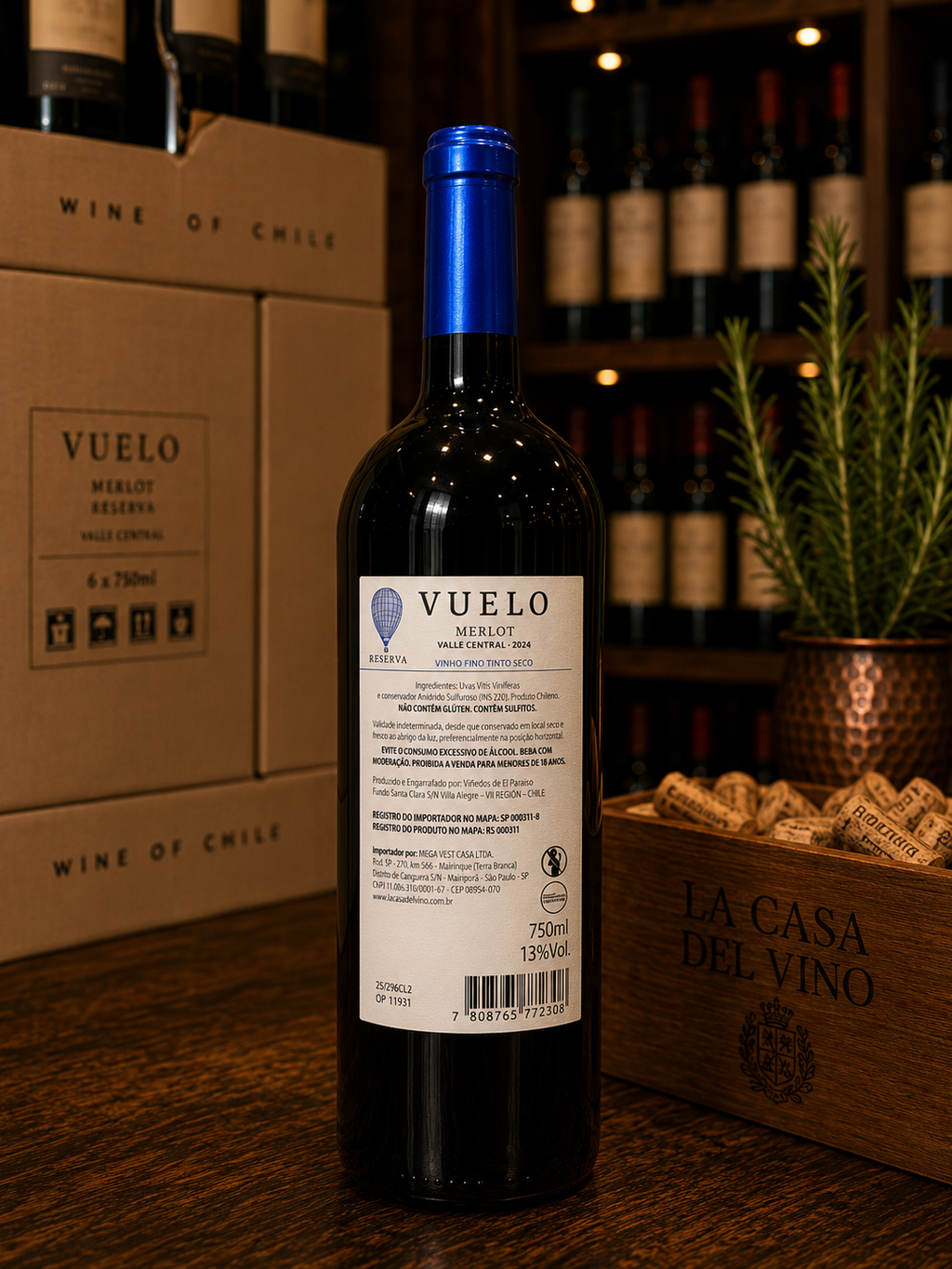 Vuelo Reserva Merlot Tinto Seco 750ml