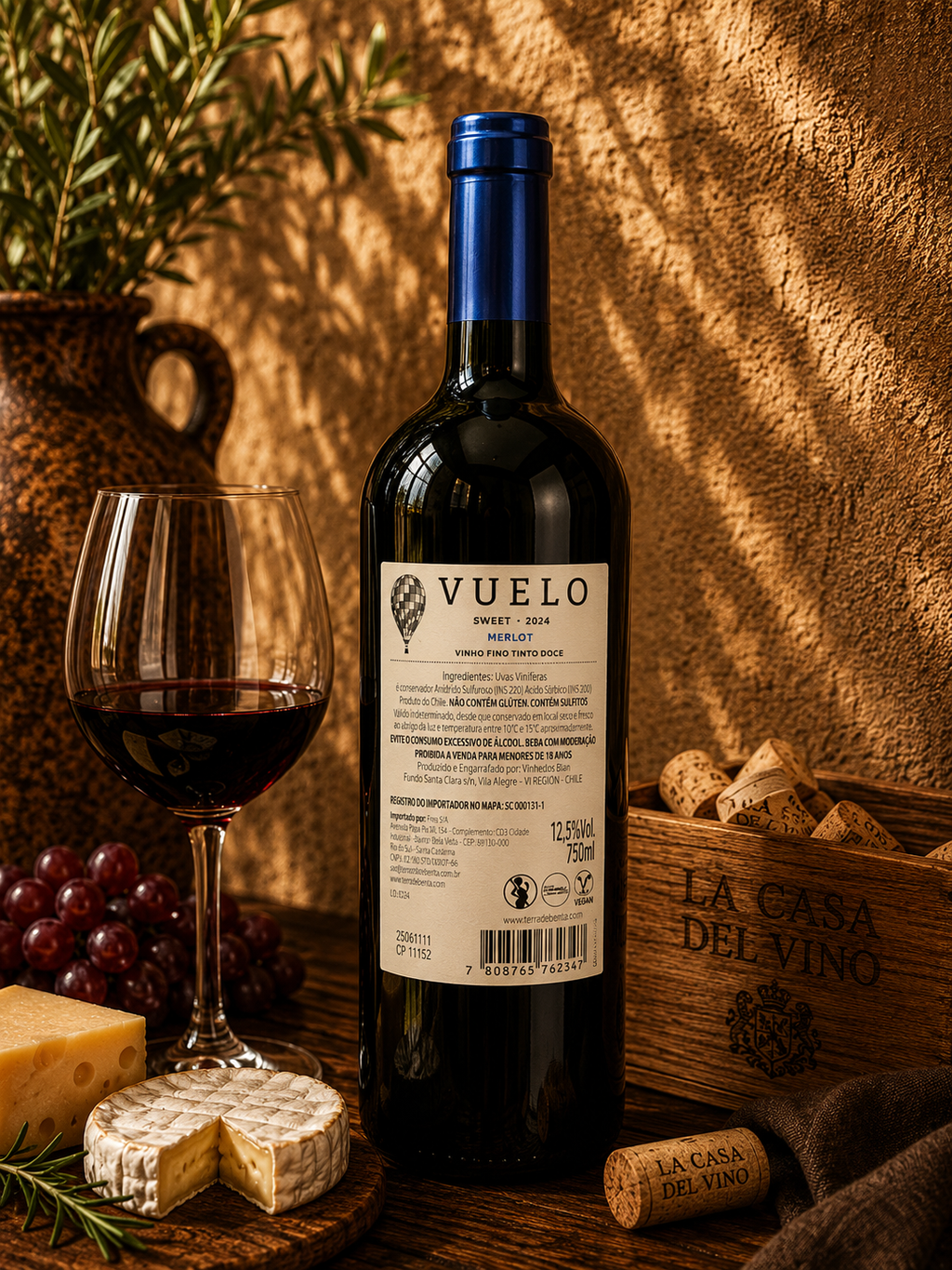 Vuelo Sweet Merlot Tinto Doce 750ml