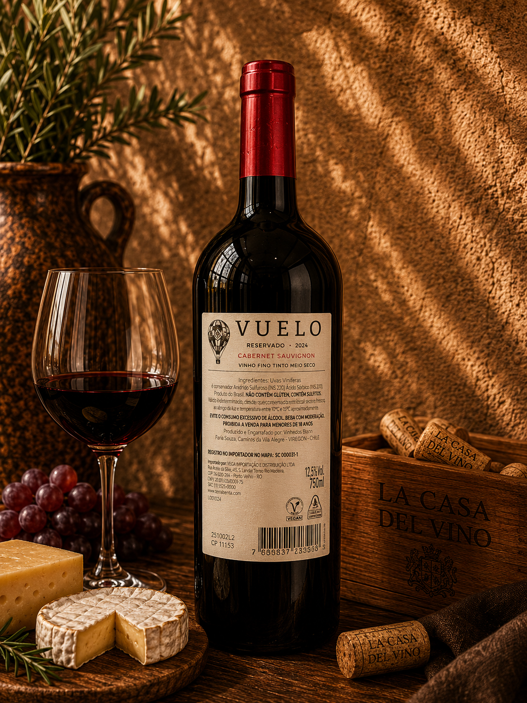 Vuelo Reservado Cabernet Sauvignon Tinto Meio Seco 750ml