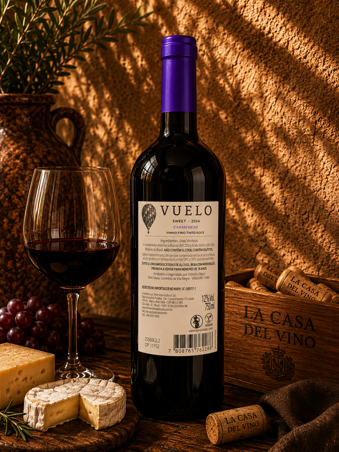 Vuelo Sweet Carménère 2024 – Vinho Tinto Doce Chileno 750ml
