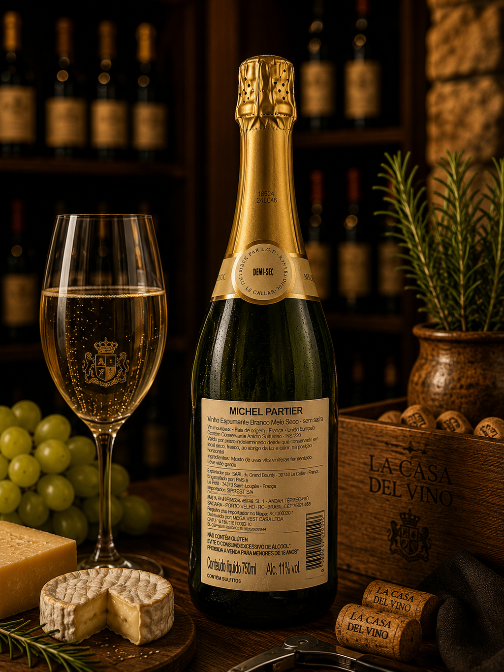 Espumante Michel Partier Réserve Blanc Demi-Sec - França - 750ml