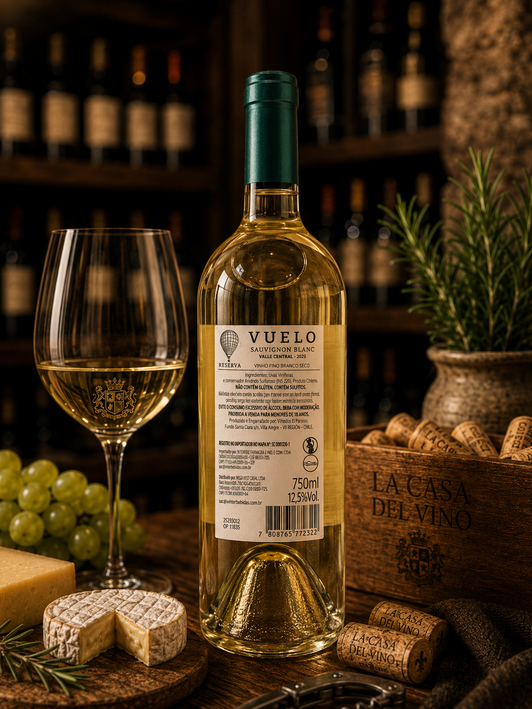 Vuelo Reserva Sauvignon Blanc 2025 – Vinho Branco Seco Chileno 750ml
